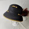 Internet celebrity bow straw hat women summer seaside vacation sunshade sunscreen big eaves sun hat foldable bucket hat