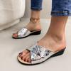 Women Sandals Black Gold Silver Wedge Platform Shoes for Women Plus Size 36-43 Retro Thick Bottom Gladiator Shoes Slippers Women