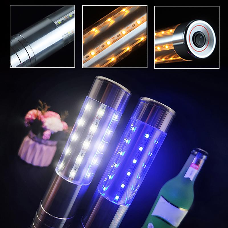 1Pcs Led Strobe Baton Champagne Wine Bottle Service Sparkler For Vip Nightclub Ktv Bar Led Flash Sticks Bottle Flash Baton
