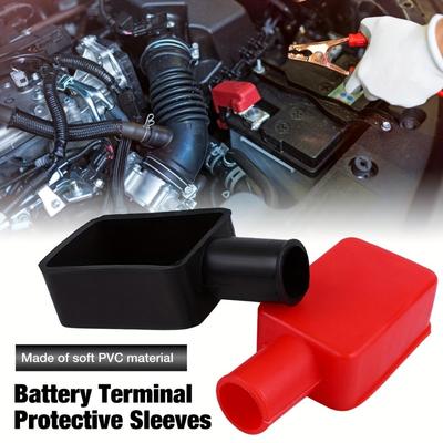 1Pair Car Battery Terminal Cover, Soft Rubber Vehicle Insulating Battery Protector, Automotive Stud Connector Top Post Cap