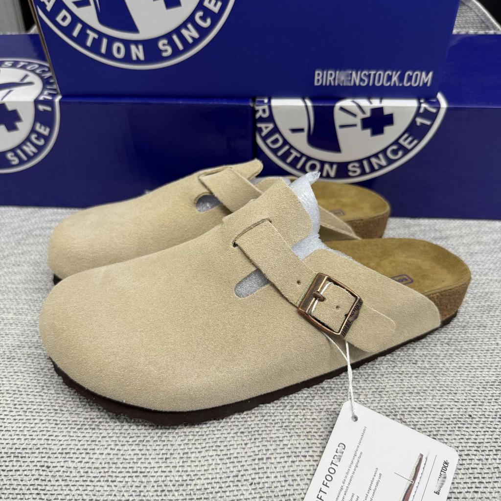 Men’s BK Genuine Leather Retro Toe Semi-Slippers - New, Versatile, and Comfortable Birkenstock Shoes