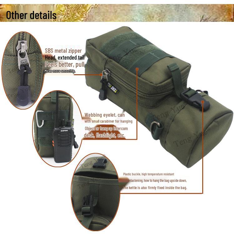 684 Kettle MOLLE Single Shoulder Travel Bag - Mountaineering, Cycling, Sports, and Waist Bag with External Sub Bag