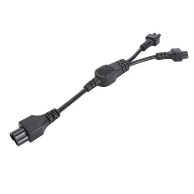 IEC320 C6 Male To Dual C5 Female Power Cord 0.32m 1ft C6 To 2xC5 Y Splitter Power Cable 2.5A 250V