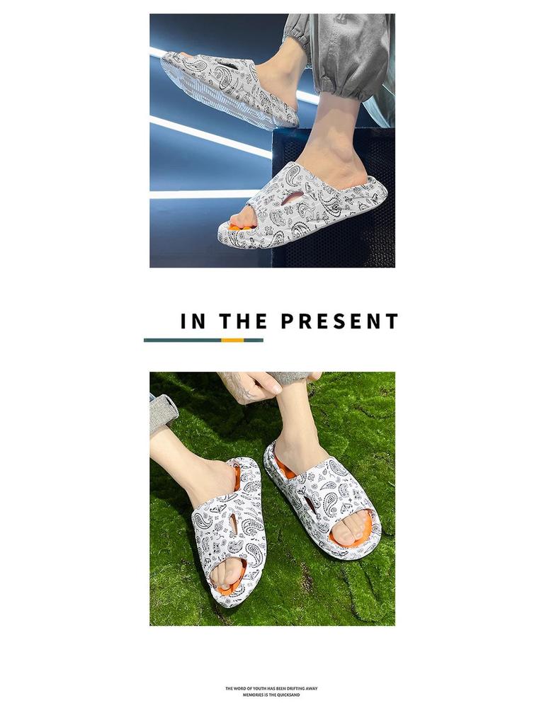 Men's Summer Massage Slippers: Soft Sole, Non-Slip Indoor/Beach Sandals