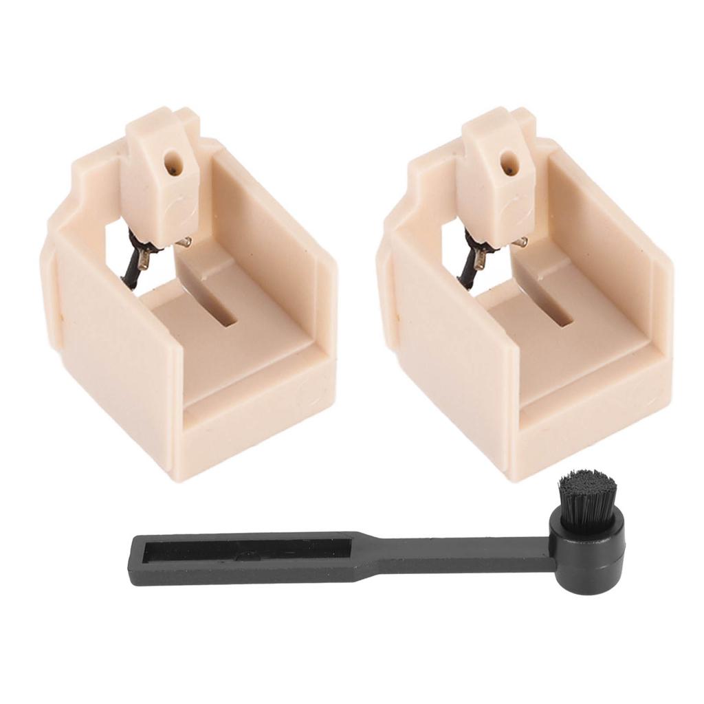 2PCS Record Player Needles Replacement Turntable Needles with Stylus Cleaning Brush for AT LP60 AT P