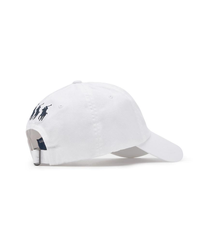 POLO RALPH LAUREN [Pony Trio] Triplequet Pony Cotton Twill Ball Cap - White
