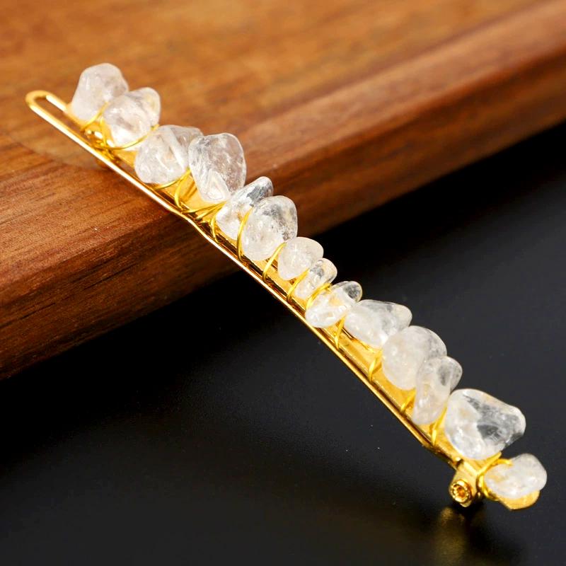 

1Pc Women s Fashion Natural Crystal Girl Hairpin Ponytail Hair Clips Long Hair Clip Hair Accessories