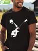 High-Quality Black T-Shirt Featuring Buckethead Playing Guitar