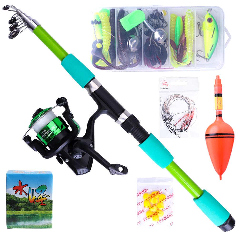 1.8m/2.1m Telescopic Sea Rod Set with 77Pcs Lure Accessories