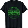 Hack the Planet Software Developer T-Shirt - Green Design T-Shirt