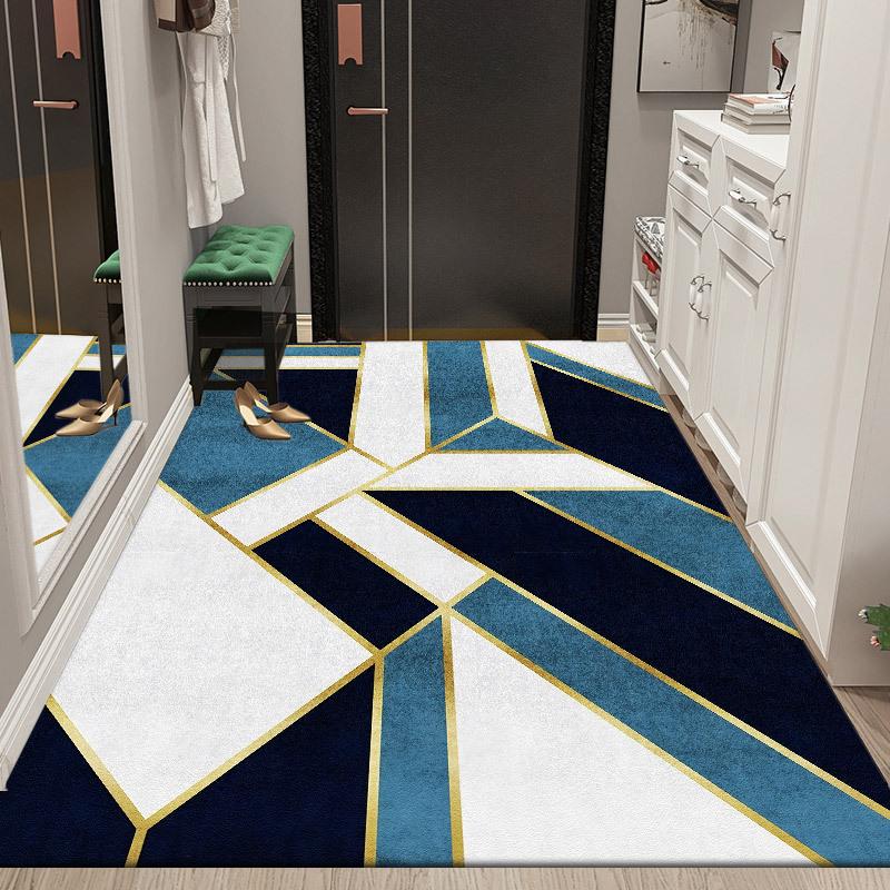 Retro Geometric Style Living Room Carpet Modern Minimalist Bedroom Bedside Carpet