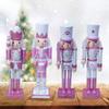 Stylish Nutcrackers Soldier Ornament Pink Series Nutcrackers Soldier Figurine Ornament for Individualized Room Decors