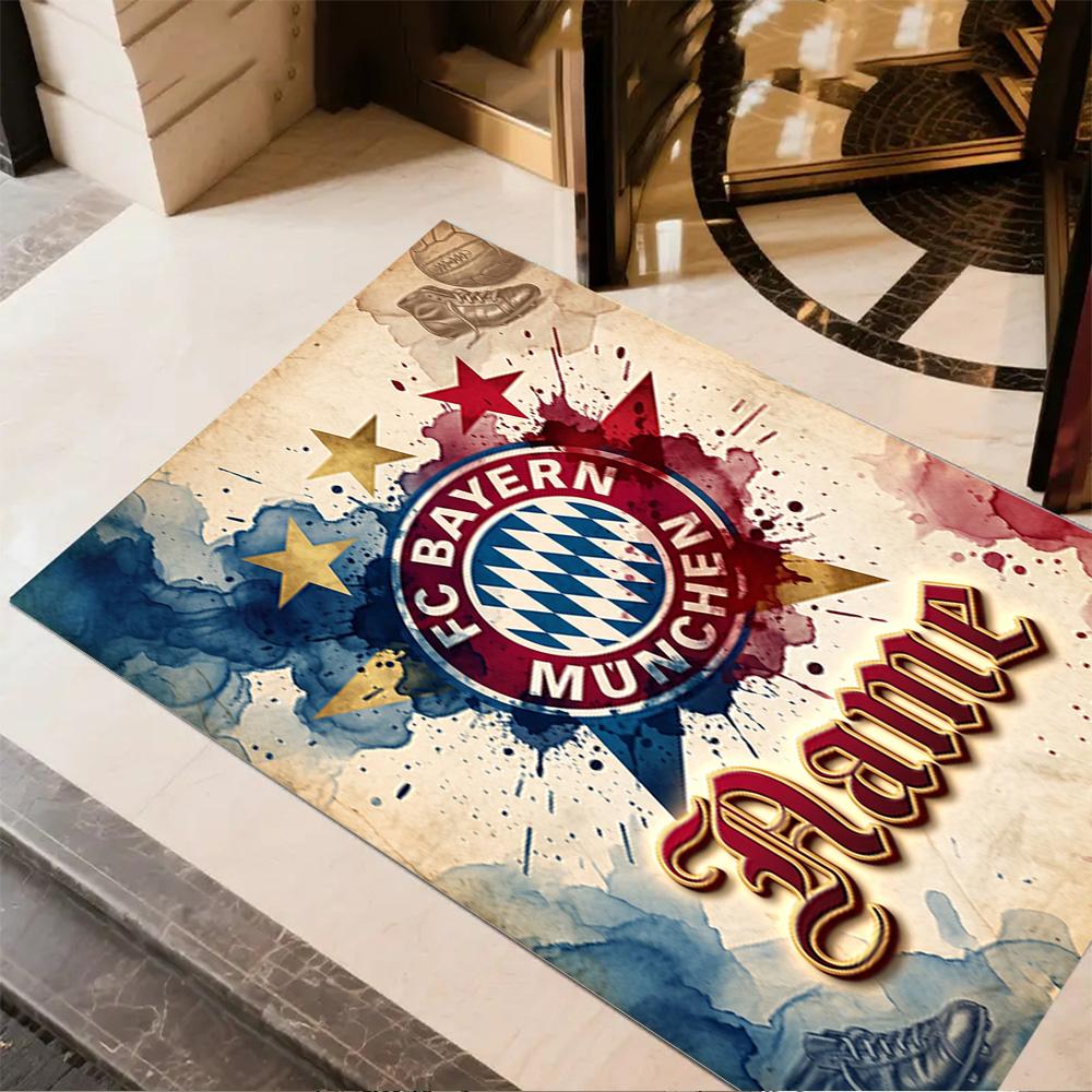 German Football Crest Artwork Floor Rug Office Rug Design for Entryway Playrooms Dining Room Hallway Anti-slip Rug Decorate Offices Gift for Festivals