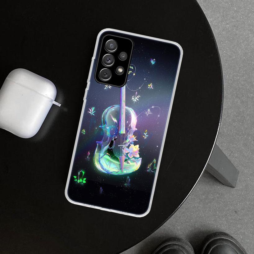 Music Violin Phone Case for Samsung Galaxy A17 A16 A26 A36 A56 A57 A37 A15 A25 A35 A55 A14 A24 A34 A54 A13 A23 A33 A53 Galaxy A1