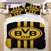 Biancheria da letto vibrante con emblema del Dortmund (1 * copripiumino + 2 * federa, senza nucleo) Set biancheria da letto 2D Piatto Regalo di Natale Compleanno Morbido e Confortevole