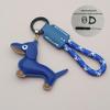 Mini Dachshund Cowhide Keychain: High-Quality Anti-Lost Lanyard with Cute Doll Pendant