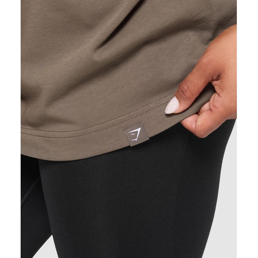 Gymshark BriTish Iron HeavyweighT T shirT  Camo Brown Null B2b1p Nby9