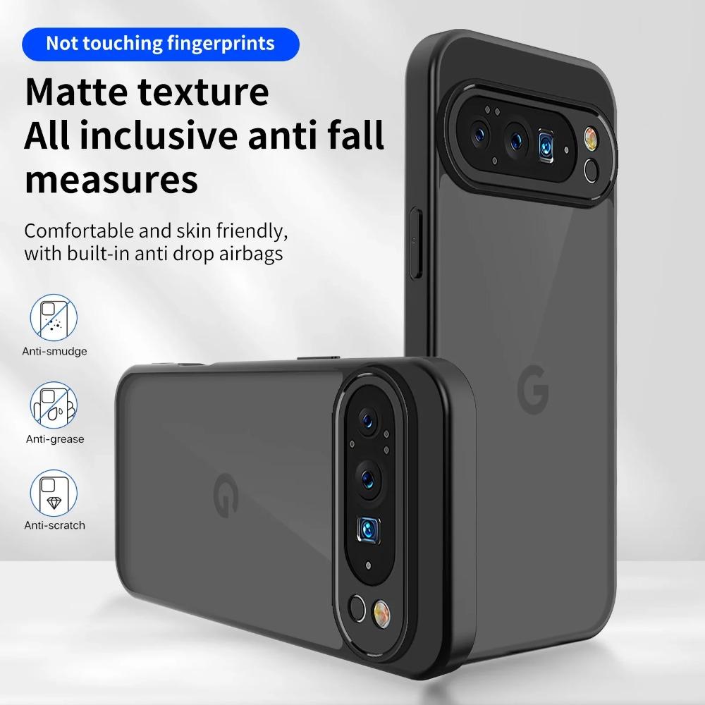 Simple Skin Friendly Ultra-Thin Plain Phone Cases For Google Pixel 10 9A Pro XL Shockproof Matte Clear TPU Protective Back Cover