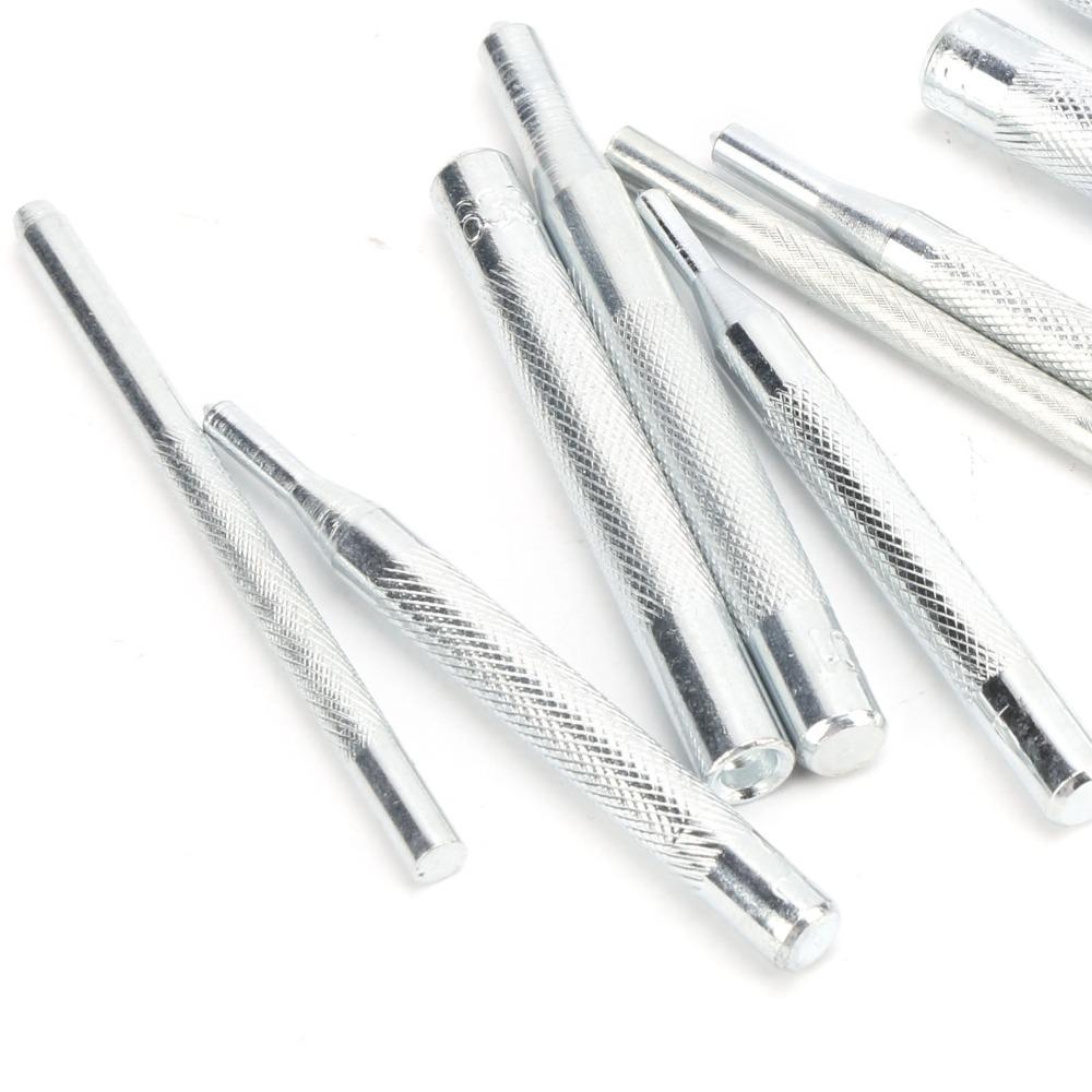 11PCS Stainless Steel Rivet Setter Kit With Base Die Punch Snap Set  For Leather Crafts and Repairs