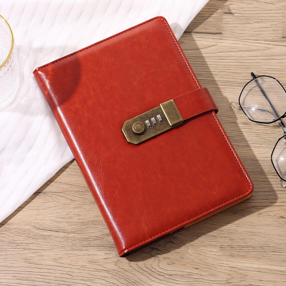 200 Pages A5 Notebook with Coded Lock Diary Book Retro Password Lock Notebook  Business