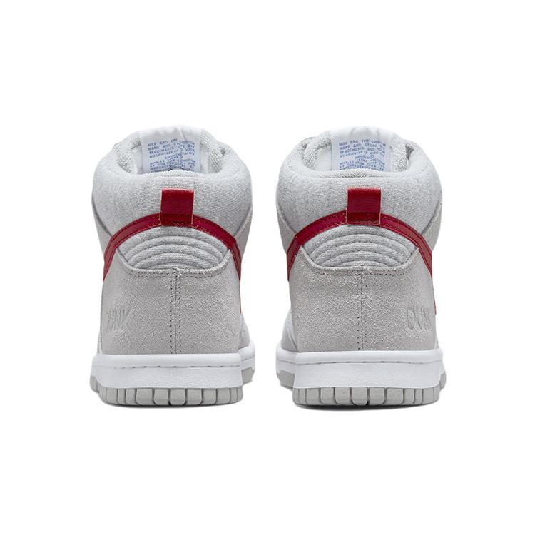 New Nike Dunk High Athletic Club Grey Red GS DH9750-001