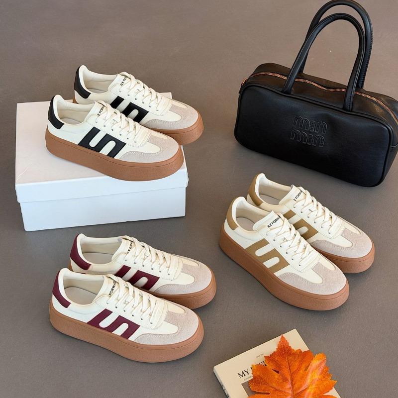 2 Spring new flat heel platform sports casual versatile comfortable women's shoes heightening board shoes white shoes