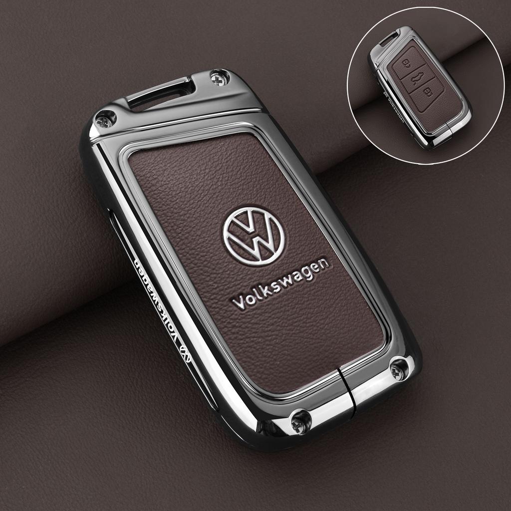 Zinc Alloy Car Key Case Protection Cover Shell Fob For Volkswagen VW Polo Golf7 MK7 Tiguan Passat Jetta E-golf MK2 T-roc T-cross UF6