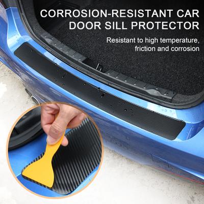 Car Trunk Sticker Carbon Fiber Protection Strip Waterproof Easy Installation Car Trunk Sticker for Scratch-free Loading Unloading