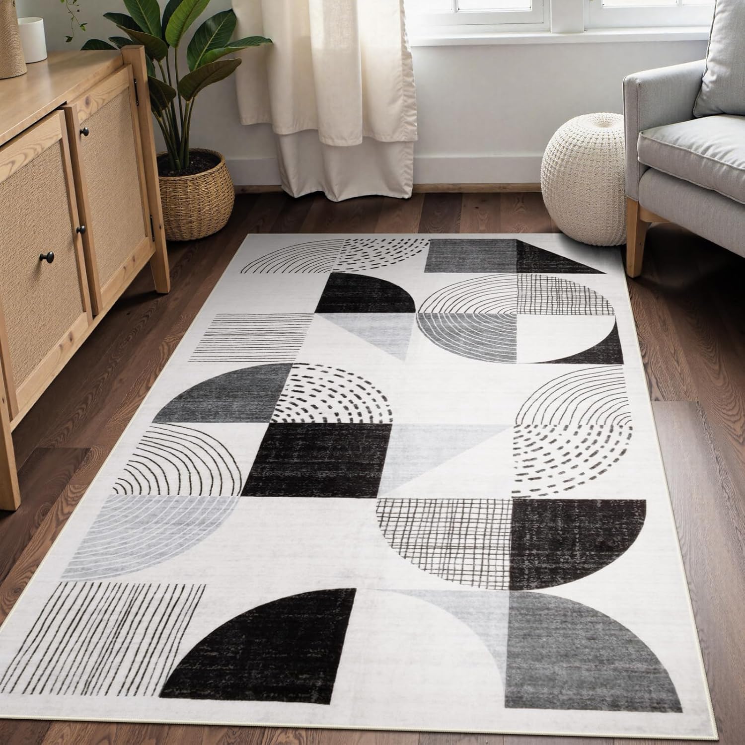 

Luxury Boho Semicircle Pattern Burnt Orange Rugs for Bedroom Decor Soft Mats Kitchen Table Nonslip Rugs Lounge Sofa Floor Mat 40X60cm