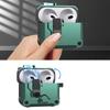 For AirPods 4 Case TPU+PC Protector Bluetooth-compatible Earbuds Cover with Carabiner