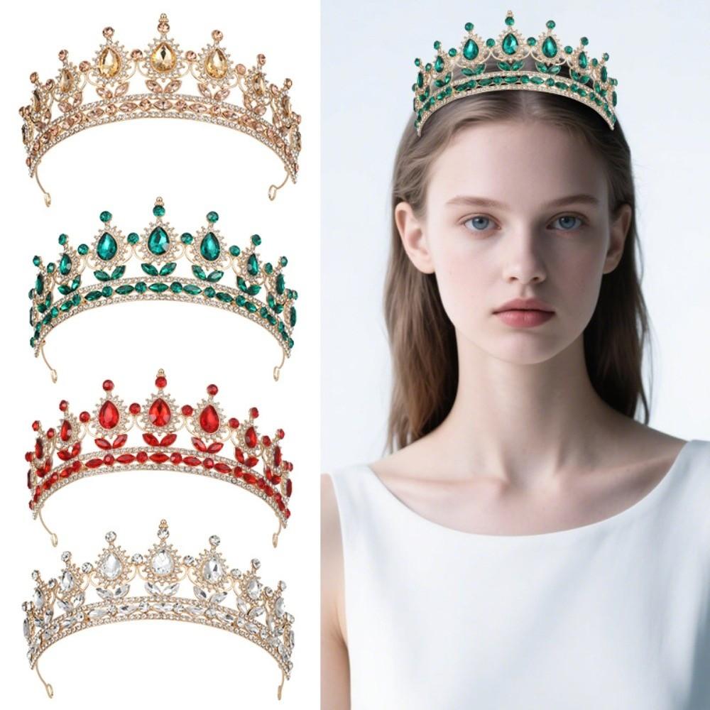 Princess Baroque Wedding Hair Tiara Jewelry High-end Crystal Bridal Tiara Crown Headpieces Rhinestone Diadem Veil Tiaras Dance