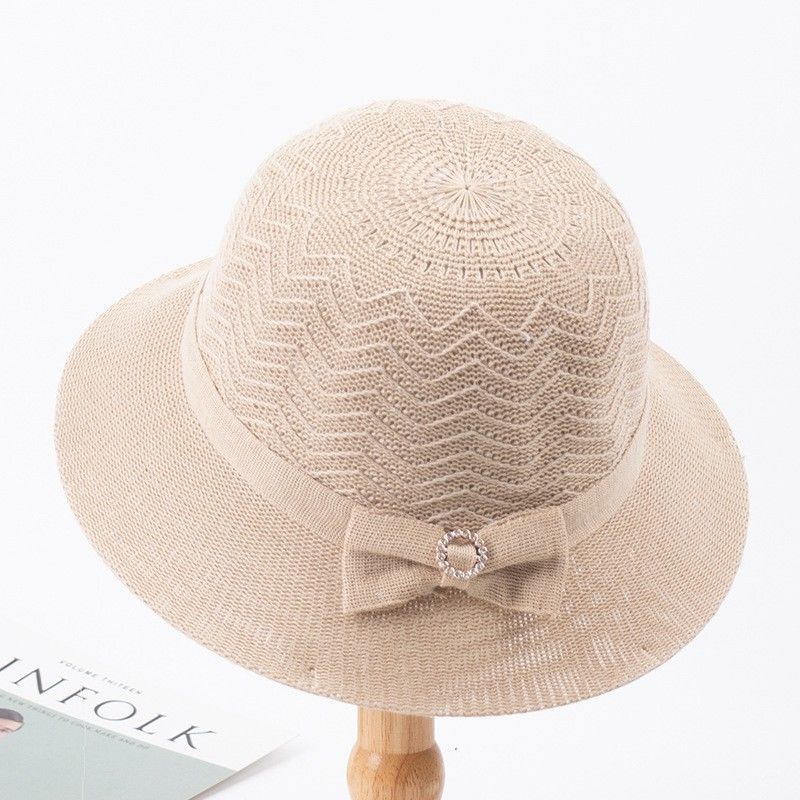 Women's Sunscreen Hat Thin Outdoor Folding Straw Hat New Hollow Breathable Straw Hat