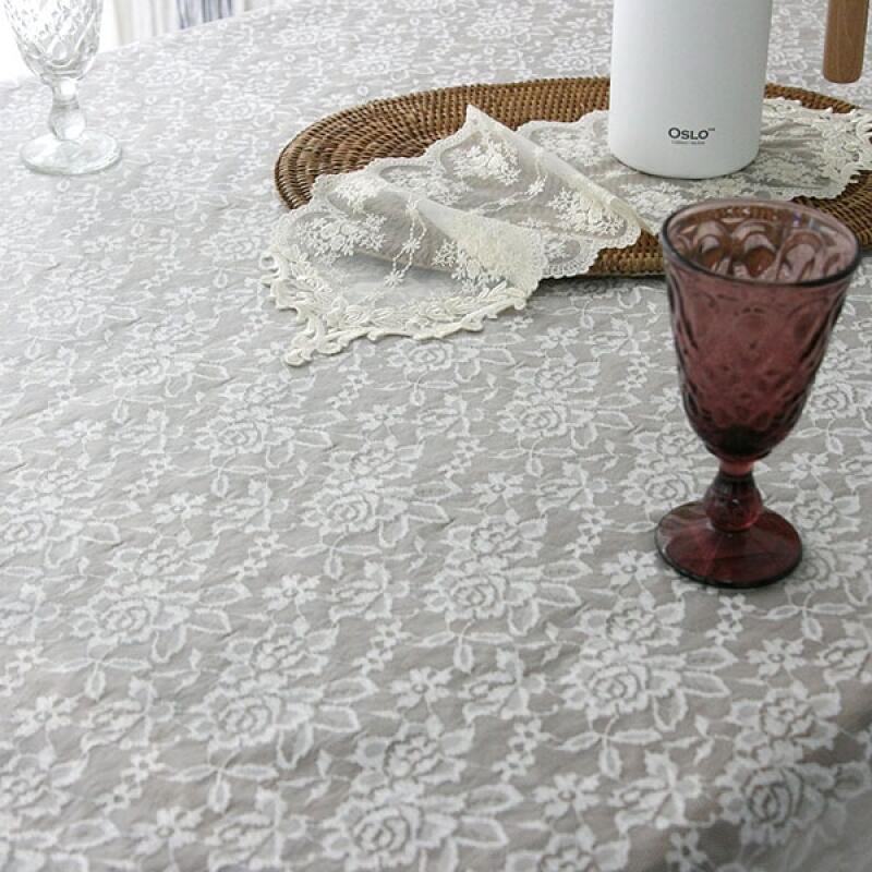 

Lace Waterproof Coated Tablecloth 130x210 One color