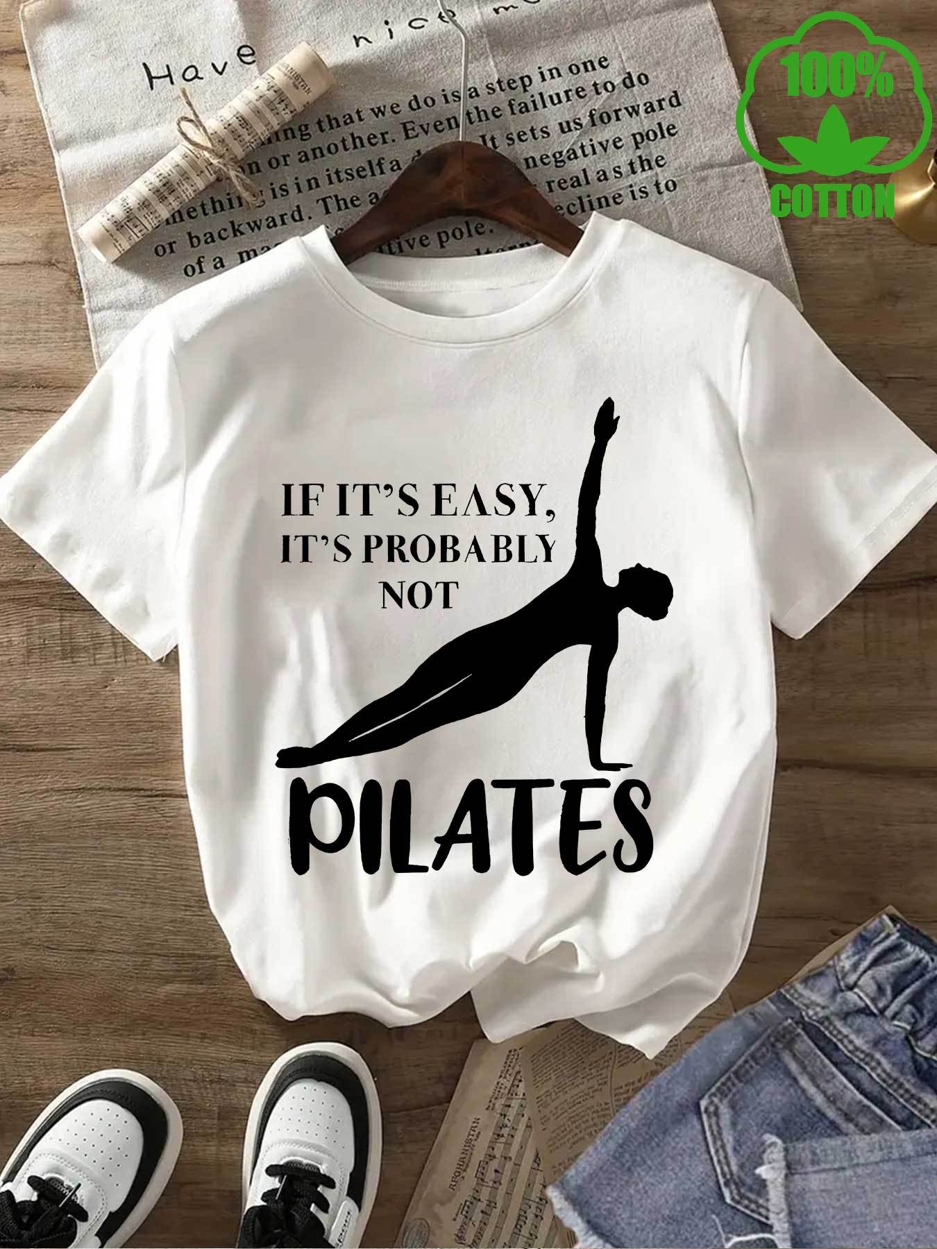 

Pure T-Shirt with Pilates One-Arm Support Graphic Print, Heavyweight Pure Crew Neck Short Sleeve, All-Season Versatile Top S разноцветный