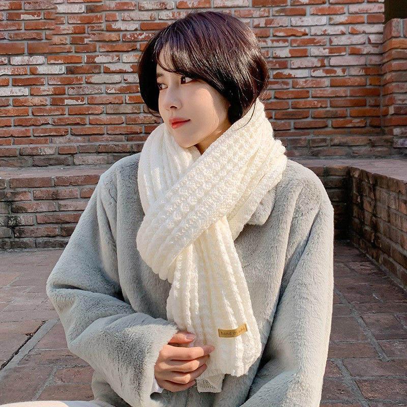 Sciarpa Donna Invernale In Imitazione Cashmere - Bianco E Nero, Con Nappe, 65x180 Cm, Morbida E Calda
