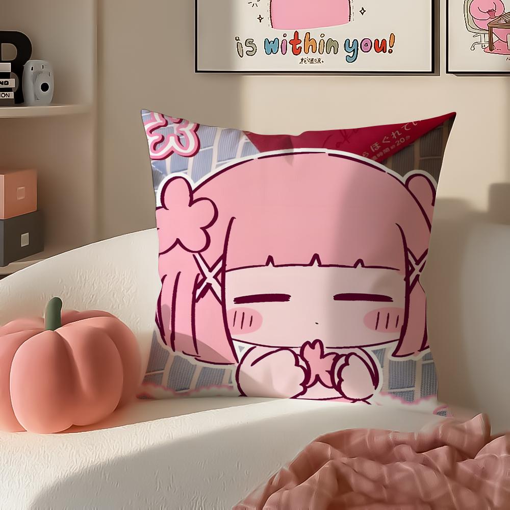 Cute Quirky Vocaloid Japanese PPepoyo Cushion Cover Pillowcase Short Plush Invisible Zipper Room Sofa Cushion Cover