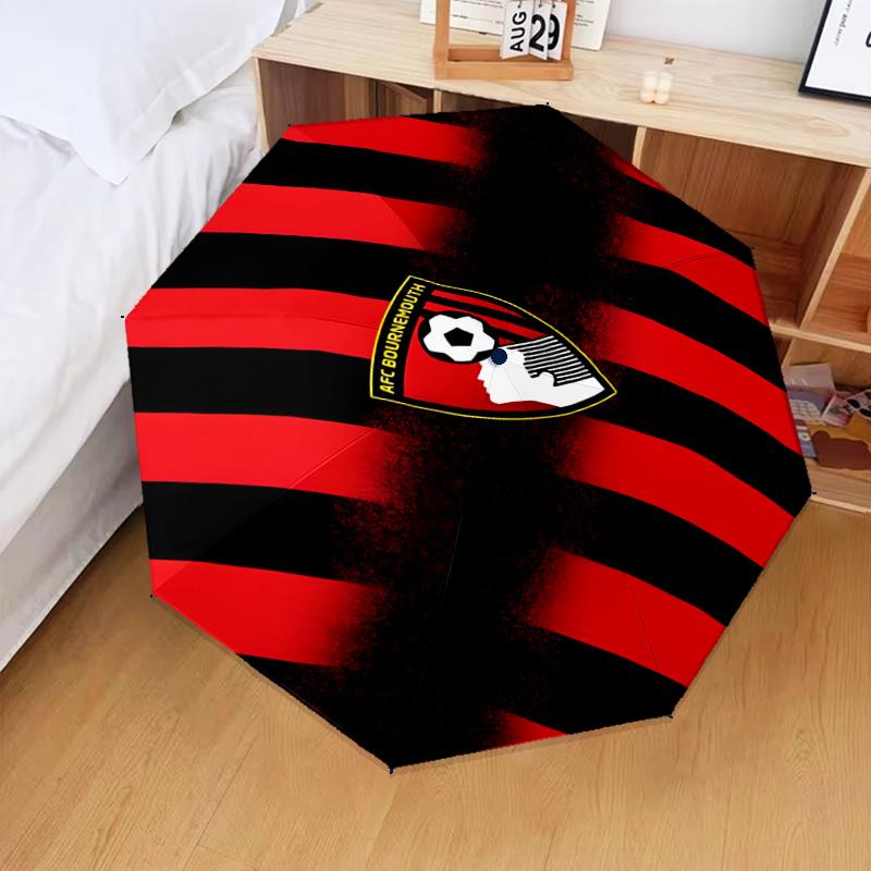 1PC Soccer Ball Afc Crest Printed Umbrella Folding umbrella, automatic umbrella 8-Frame for Travel, camping Fan gifts Christmas Gifts