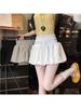 2025 Autumn Black High-Waist A-Line Skirt for Women: Slimming, Fluffy, Elastic Fit