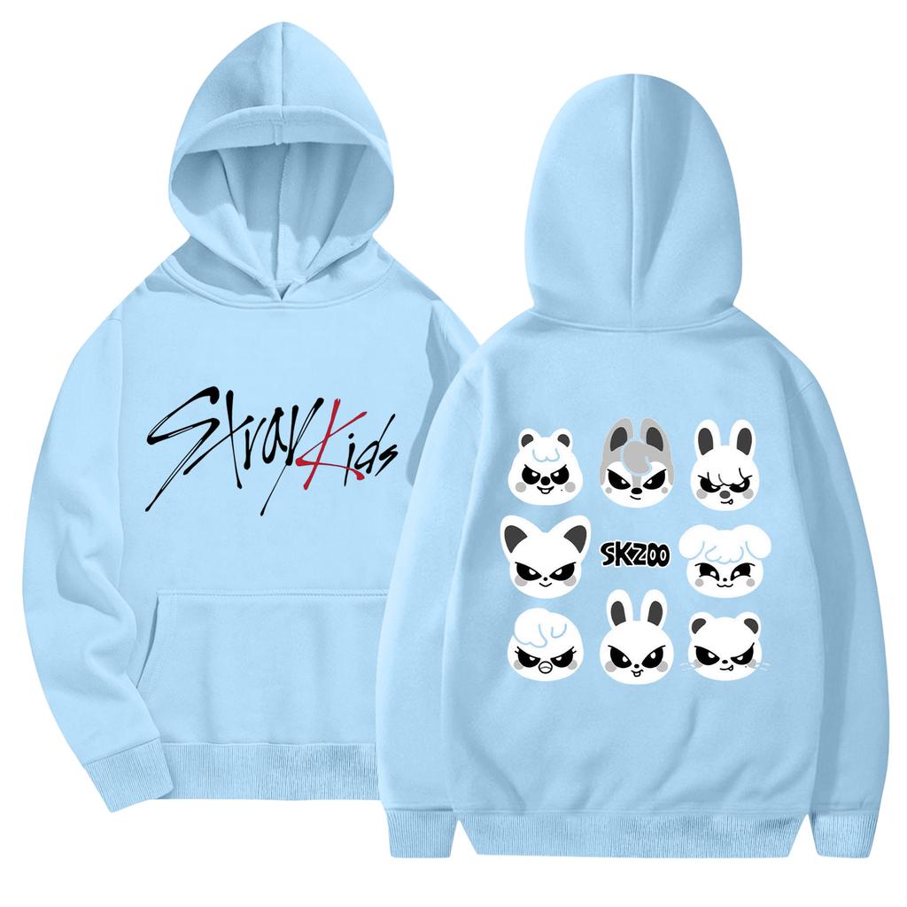 Unisex Fashionable Casual Long Sleeved Loose Printed Hooded Sweatshirt