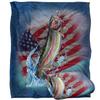 JQ Licensing Silky American Flag Supersoft Blanket
