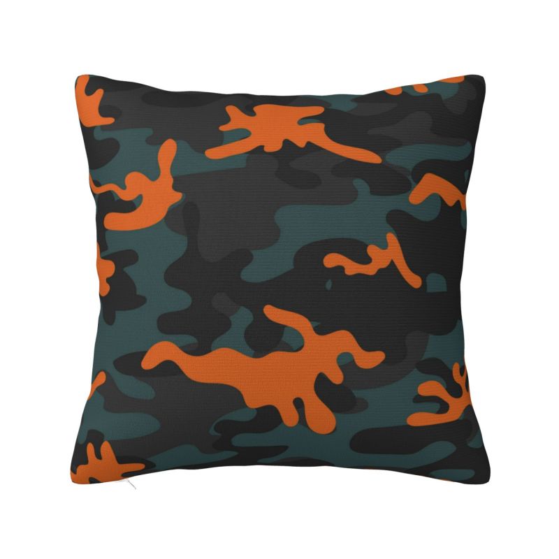 Luxury Gray Black Forest Camouflage Cushion Cover  Cm Velvet Throw Pillow Case for Living Room Sofa Chair Pillowcase