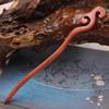 Modern & Ancient Style Peach and Sandalwood Hairpins for Women - Wooden Hair Bun Pins, New Chinese Style
