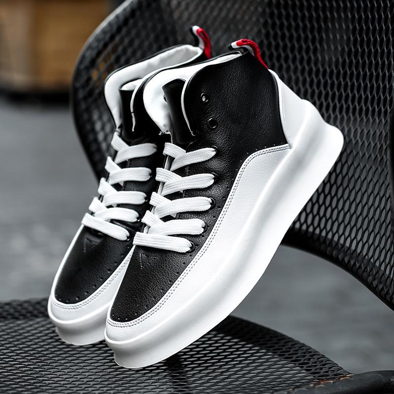 Mens High-top Sneakers Trend Non-slip Basketball Shoes Casual Sport Tennis Shoes Outdoor Teenager Confortable Gym Shoes