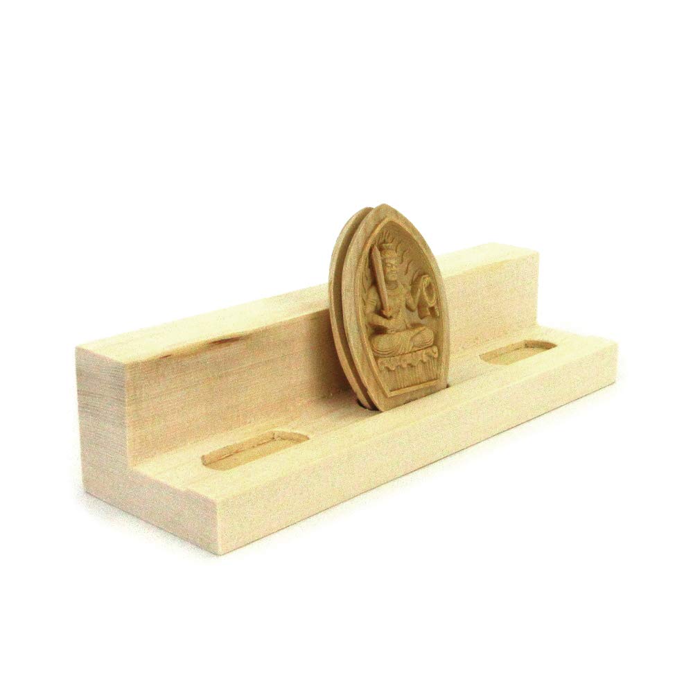 Spezielle Buddhistische Statue Räucherstäbchenhalter Buddha Ständer 3 18cm 6cm Aus Zypresse geschnitzt Produktnummer 18002 Kuritas [Schutzgott] [Tasche] (zum