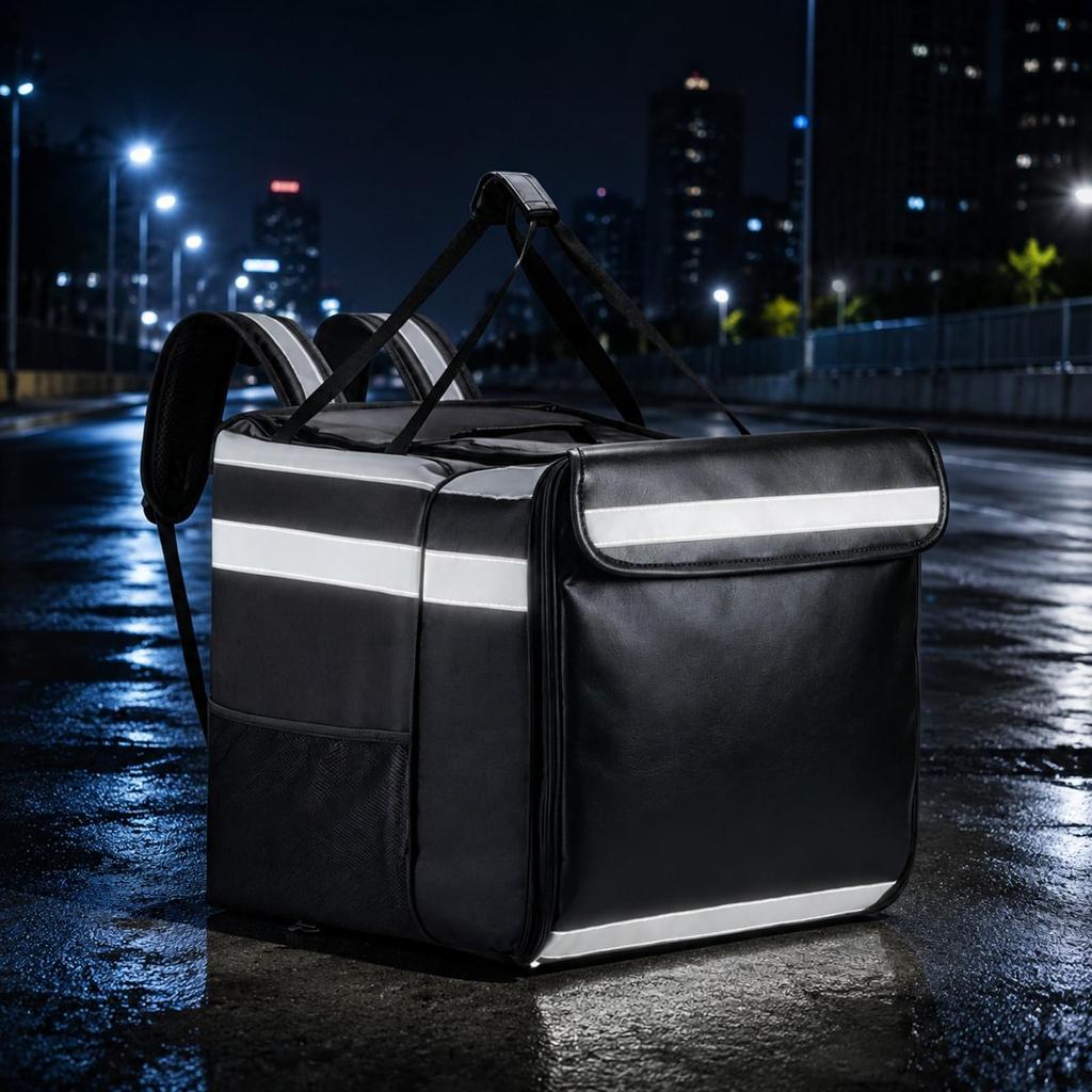 Food Delivery Bag Collapsible Insulated Backpack with Dividers Takeout