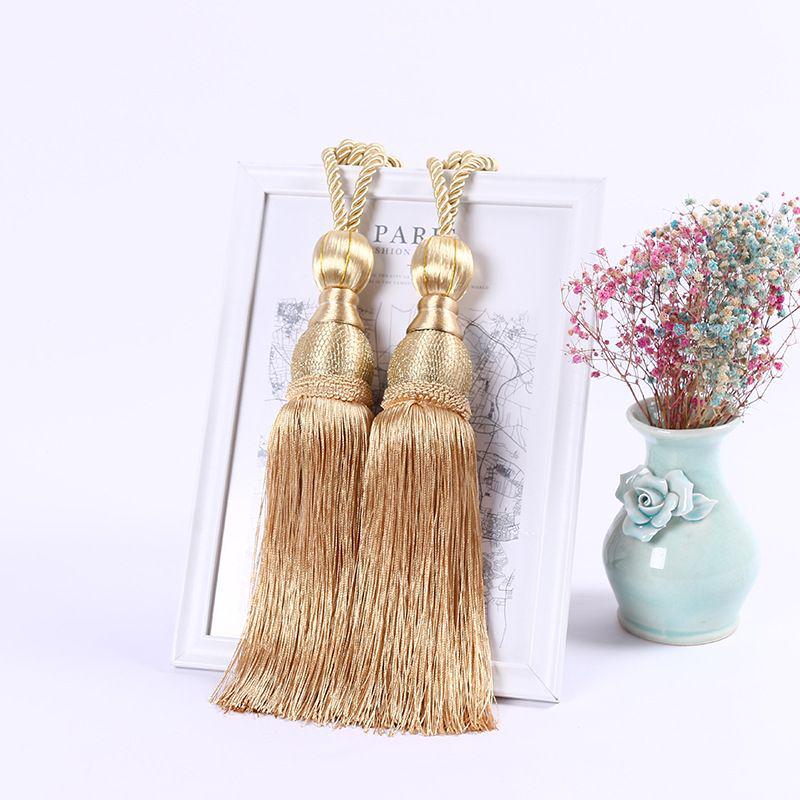 Koreaanse Kwast Gordijn Tieback Touw – Gouden Draad Ballen voor Bruiloftsdecoratie