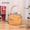 Handmade Hand Woven Basket Paper Vine Handheld Flower Basket  For BJD Dolls/for Ob11 Dolls