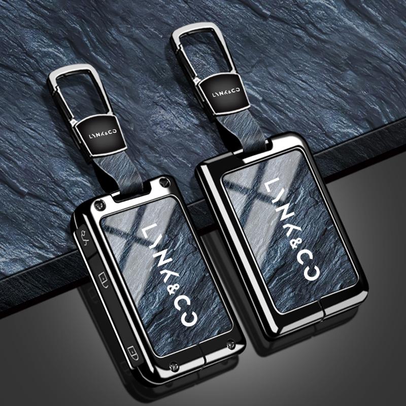 Zinc Alloy Car Key Case For Lynk&Co 01 02 03 05 07 09 Emp Lynkco 06 Lynk Co Remote Cover Shell Keychain Holder Fob Accessories