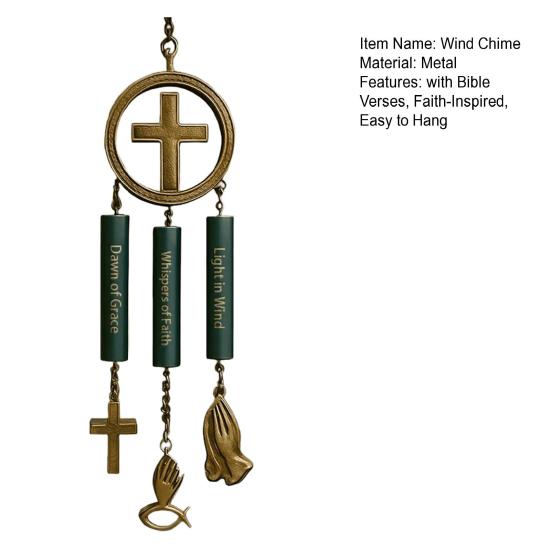 Faith-Inspired Wind Chime Christian Wind Chime with Bible Verses Patio