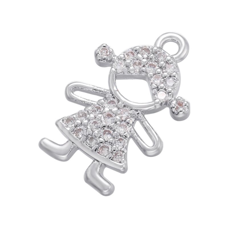 Cute Figurine Charms Pendants Gold plated Brass Charms for Women DIY Handmade Necklace Jewelry Making Accessories:VD886